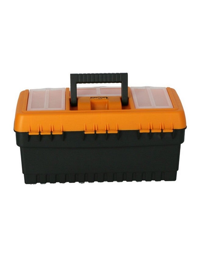 مانو صندوق أدوات بلاستيكي مع قفل معدني لون أسود وبرتقالي 16 إنش MT-16 - Image 5